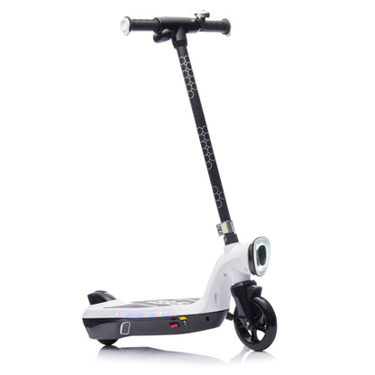 Kids Ride On Electric Scooter With Kickstand,Scooter Bell,Faster Speed And Longer Usage Time,Rear Brake,Wider Pedal,Non-Slip Handle,Colorful LED Lights,5.59-6.84 MPH For Kids 6+. - Discount Msrp 