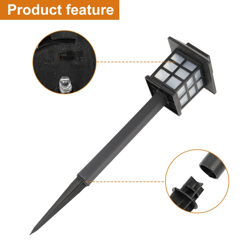 Free shipping 6pcs White LED Solar Lantern Torch Light Garden Landscape Lighting YJ - Discount Msrp 