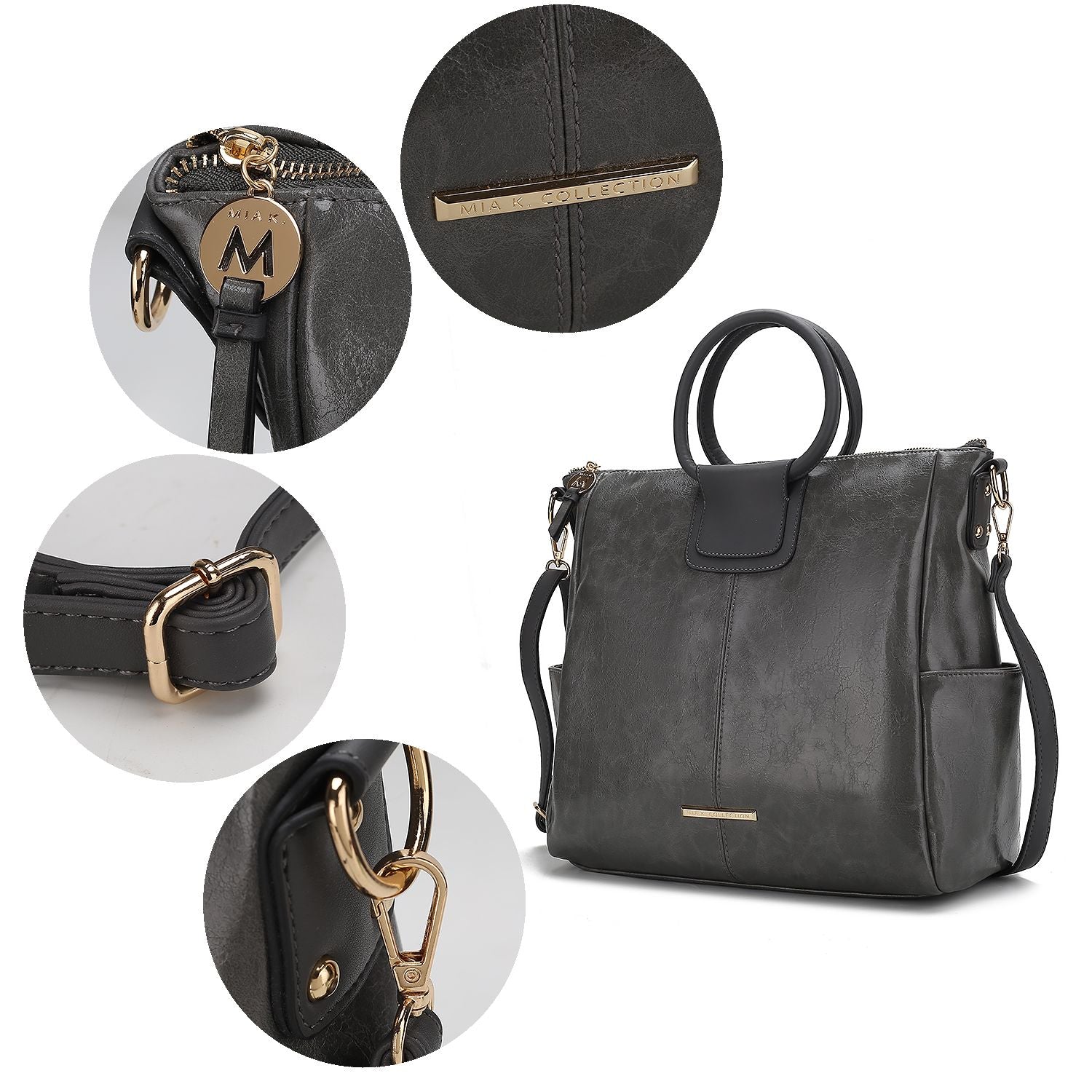 MKF Collection Zori Tote Handbag with Pouch and Wallet Vegan Leather Women by Mia k - Discount Msrp 