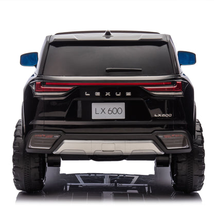 Licensed LEXUS LX600 24V Two-seater XXL Kids Ride On Car W/Parents Control,Seat width 20 inches,2WD,Four-wheel suspension,Bluetooth,MP3,Music,Power display,Speeds 1.86-3.11MPH For Kids. - Discount Msrp 
