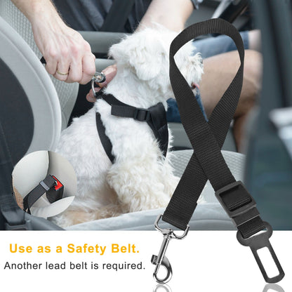 2Pcs Pet Dog Seat Belt Leash Adjustable Pet Dog Cat Safety Leads Harness - Discount Msrp 