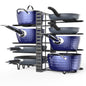 Pot and pan organizer, Pot Lid Holders & Pan Rack, Multiple DIY methods 8 tier pot racks, adjustable kitchen organization and storage for pots and pans. - Discount Msrp 