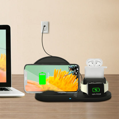Wireless Charger 10W Fast Charging Station For iPhone Apple iWatch Series 5/4/3/2/1 AirPods - Discount Msrp 