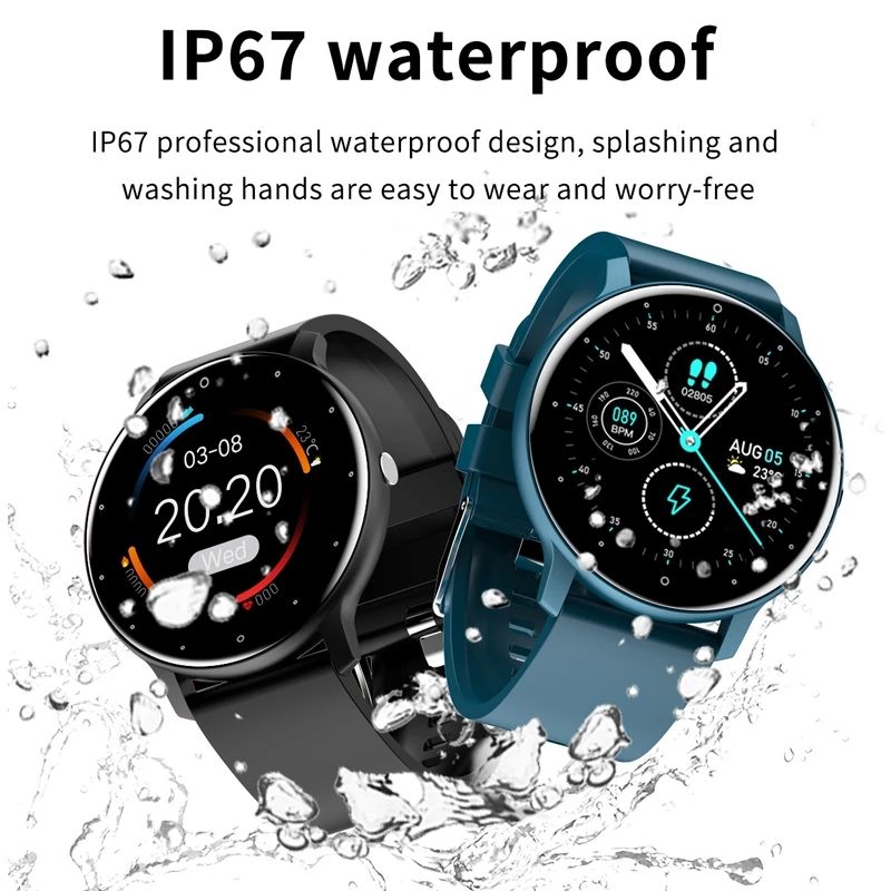 New Smart Watch Men Full Touch Screen Sport Fitness Watch IP67 Waterproof Bluetooth For Android ios smartwatch Men+box - Discount Msrp 