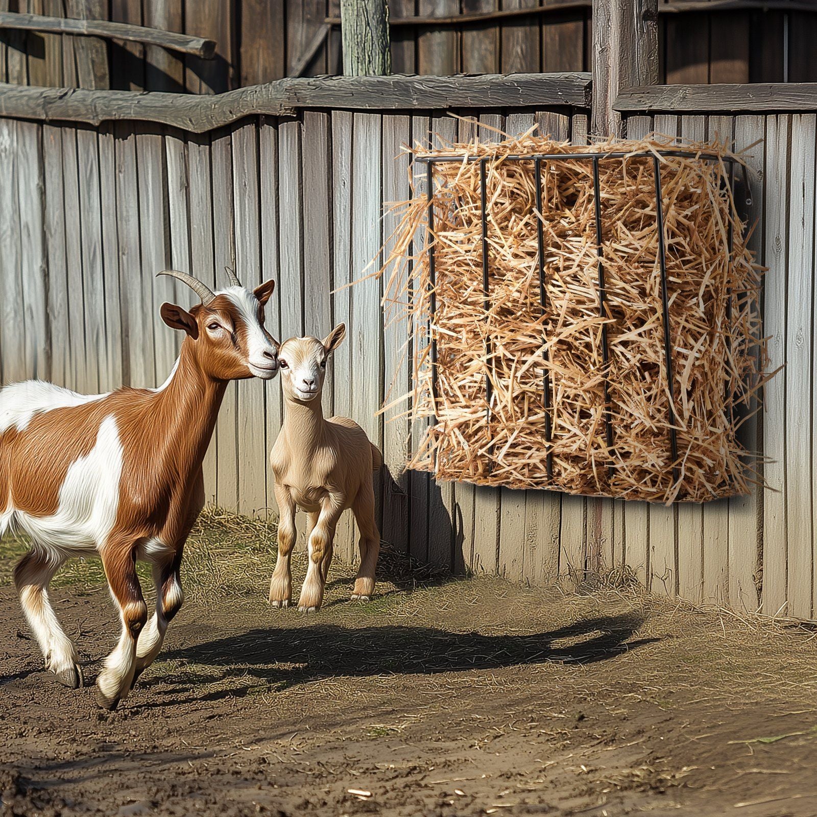 VEVOR Livestock Hay Feeder 24 Gallons Wall Mounted Goat Hay Rack for Horses - Discount Msrp 