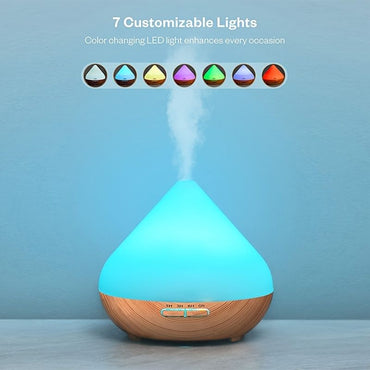 1pc Essential Oil Diffuser; Essential Oil Aromatherapy Diffuser Cool Mist Humidifier With 7 Color Lights For Home Office - Discount Msrp 