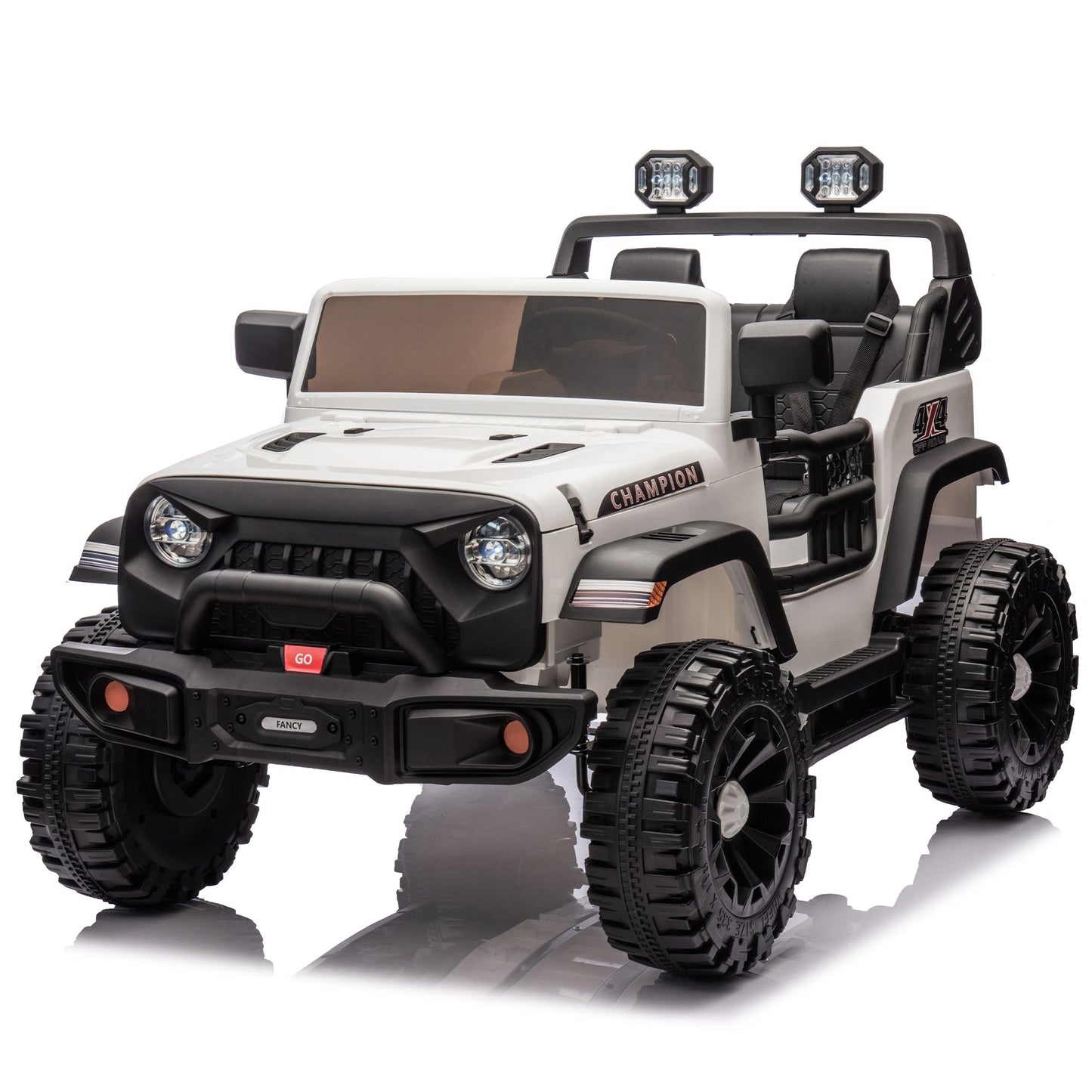 24V Two-seater Kids Ride On Electric Car W/parents control,Seat width 19.69in,400W motor,Four-wheel suspension,light&searchlight,USB,MP3,Bluetooth,Provide a speed of 1.86-4.35MPH for kids of 3+. - Discount Msrp 