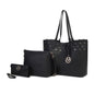 MKF Collection Mariahna 3 PCS Shopper Tote, Cross and Wallet Handbag by Mia K - Discount Msrp 
