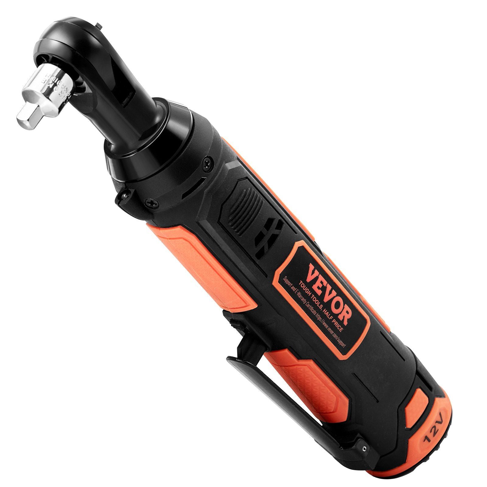 VEVOR 3/8" Cordless Electric Ratchet Wrench Set, 12V 33 Ft-lbs Power Ratchet Tool Kit, 45-Min Fast Charge, 2-Pack 2.0Ah Battery, Built-in LED Light, Variable Speed Trigger, 10 Sockets - Discount Msrp 