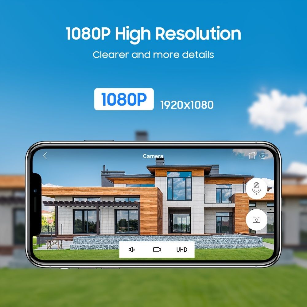 Security Cameras Outdoor - 1080P Color Night Vision Wireless WiFi Home Video Surveillance Pan & Tilt 360° View; Auto Tracking Smart Alerts; 2-Way Audio; Weatherproof Without TF/SD Card - Discount Msrp 