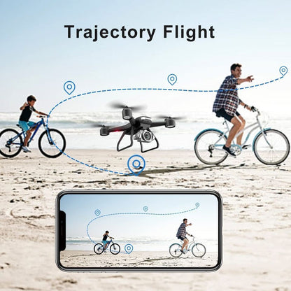 4DRC V14 RC Drone WIFI FPV 4K HD Wide Angle Dual Camera Quadcopter Portable With Bag ,2 Batteries Drone For Beginner,Headless Mode,Gesture Photo - Discount Msrp 
