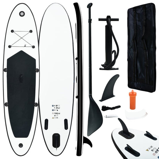 Inflatable Stand up Paddle Board Set Black and White - Discount Msrp 
