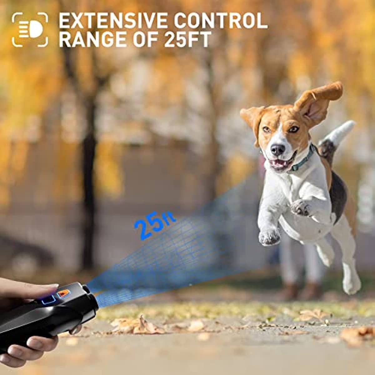 Dog Barking Control Devices Dual Sensor Anti Barking Device with Training/Deterrent Modes Dog Whistle to Stop Barking Ultrasonic Dog Barking Deterrent with LED Flashlight 25 FT Range Rechargeable - Discount Msrp 