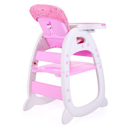 Multipurpose Adjustable Highchair,Children's dining chair for Baby Toddler Dinning Table with Feeding Tray and 5-Point Safety Buckle XH - Discount Msrp 