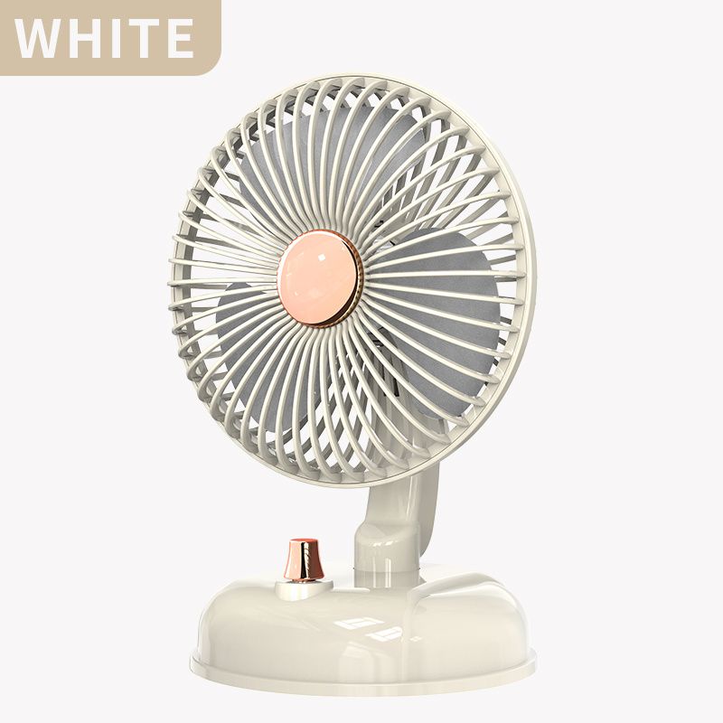 1pc Portable Fan Rechargeable 180° Rotation; 10 Speeds Strong Airflow; Ultra Quiet; Portable Mini Desktop Fan; Free Angle Adjustable; Better Cooling - Discount Msrp 