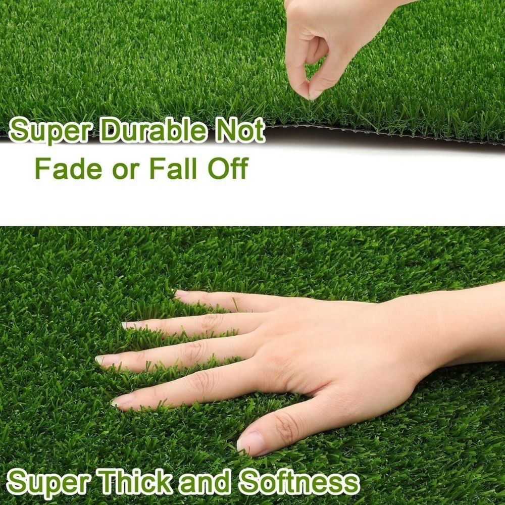 3FT*16FT Artificial turf, professional dog mat large turf outdoor carpet terrace pet lawn, artificial carpet with drainage holes (Grass height 0.78 inches/2cm) - Discount Msrp 