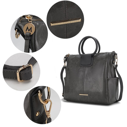 MKF Collection Zori Tote Handbag with Pouch and Wallet Vegan Leather Women by Mia k - Discount Msrp 