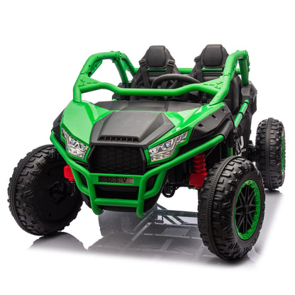 24V Two-seater Kids Ride On UTV w/Parents Control,20in seat width,400W Super high power,Four-wheel Suspension,Bluetooth,MP3,USB,LED Light,Horn,Rear storage space,Speeds 3.73-4.97MPH For Kids aged 3+. - Discount Msrp 