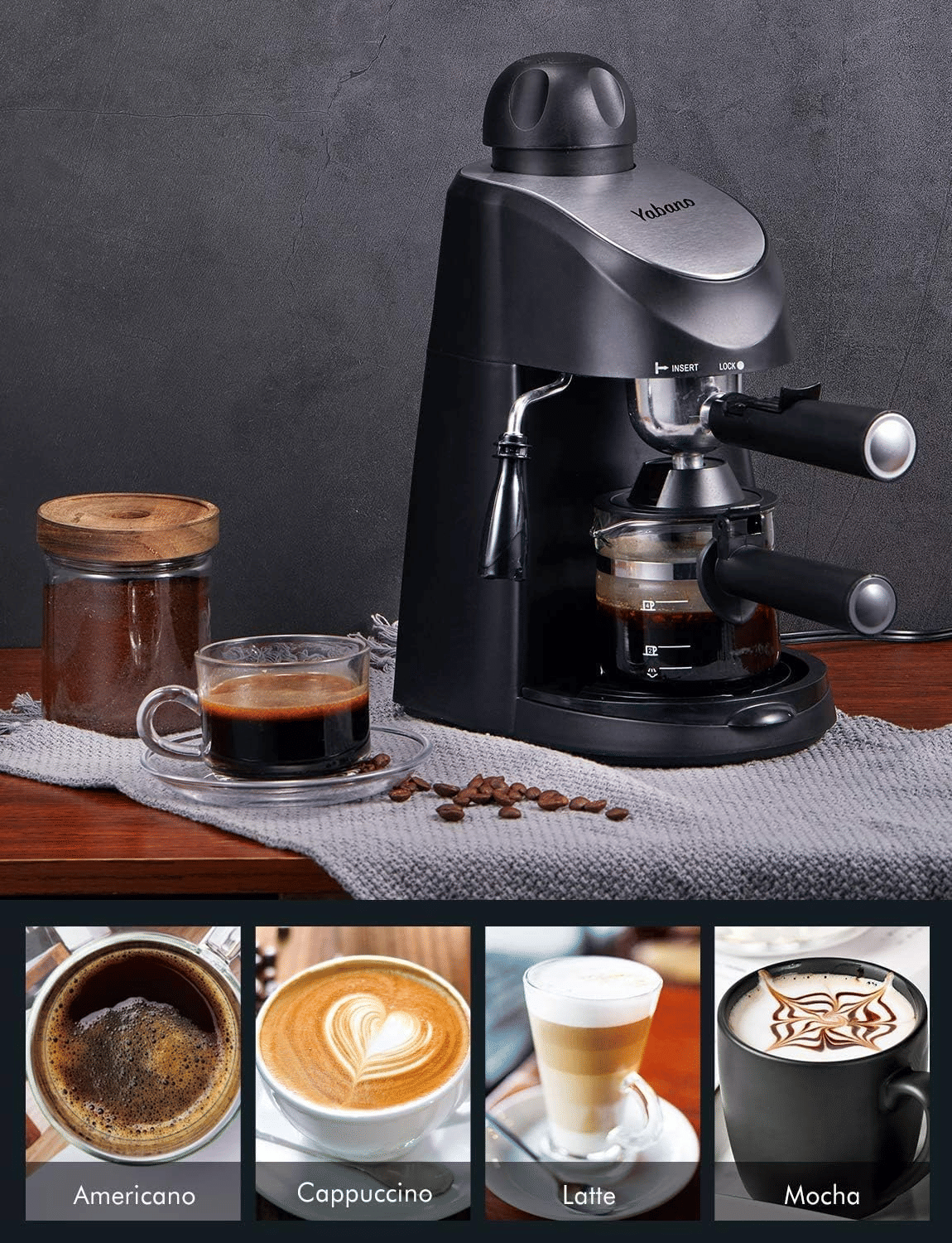 PSCM6810 3.5bar Steam Epresso Machine 4 cup Epresso Machine Epresso cappuccino coffee home compact espresso machine - Discount Msrp 