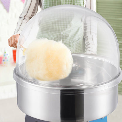 VEVOR Electric Cotton Candy Machine, 1000W Candy Floss Maker, Commercial Cotton Candy Machine with Cover, Stainless Steel Bowl, Sugar Scoop, Drawer, Perfect for Home Kids Birthday, Family Party, Blue - Discount Msrp 