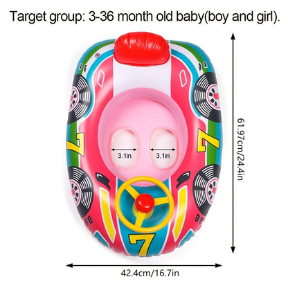 1pc Inflatable Pool Float Seat Boat With Handle; Swimming Ring Toy For Summer Baby Kid Child Toddler - Discount Msrp 