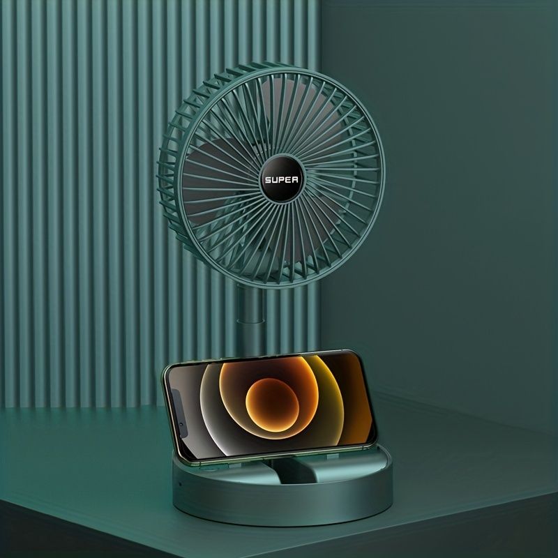 Portable Desk Fan; USB Rechargeable Fan; Folding Telescopic Adjustable Cooling Fan; Mini Summer Quiet Table Fan For Home Office Bedroom Gift For Birthday/Easter/President's Day/Boy/Girlfriends - Discount Msrp 