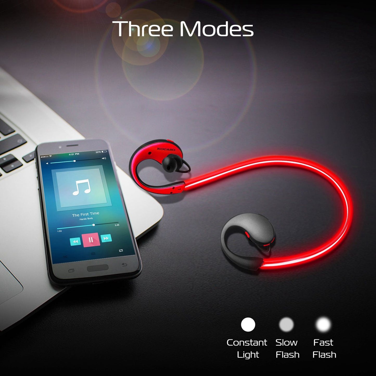 Wireless Sports Headsets Wireless V4.1 Neckband Earphones HD Stereo Sweat-proof Headphones Earbuds - Discount Msrp 