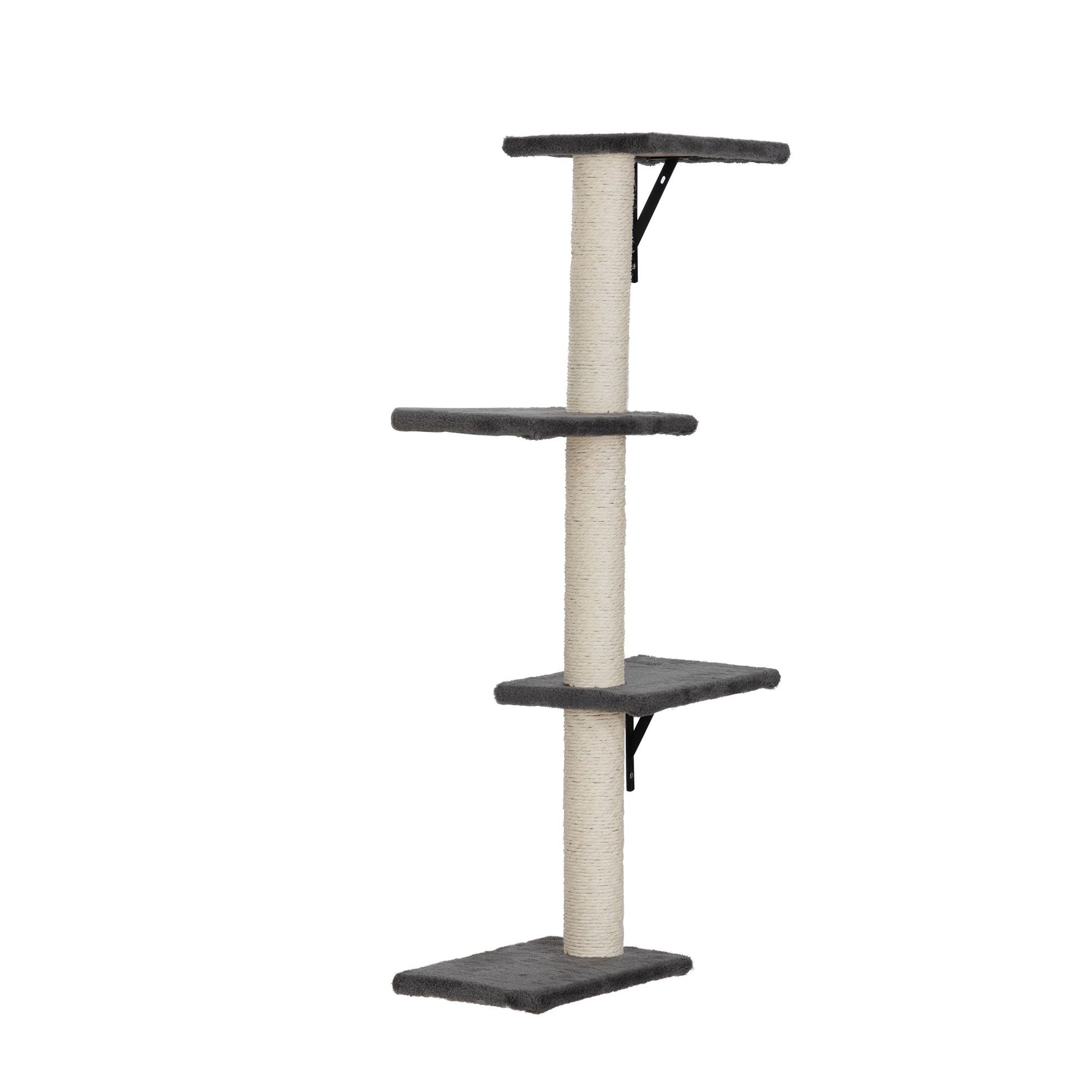 5 Pcs Wall Mounted Cat Climber Set; Floating Cat Shelves and Perches; Cat Activity Tree with Scratching Posts; Modern Cat Furniture - Discount Msrp 