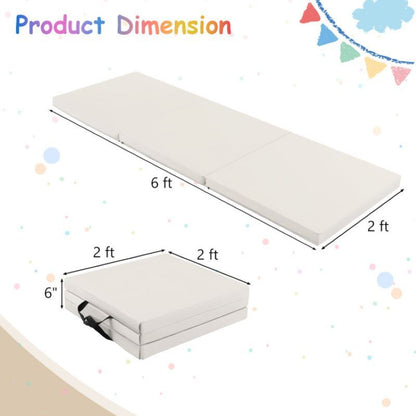 Portable Tri-Fold Gym Mat with Handles for Yoga - Discount Msrp 