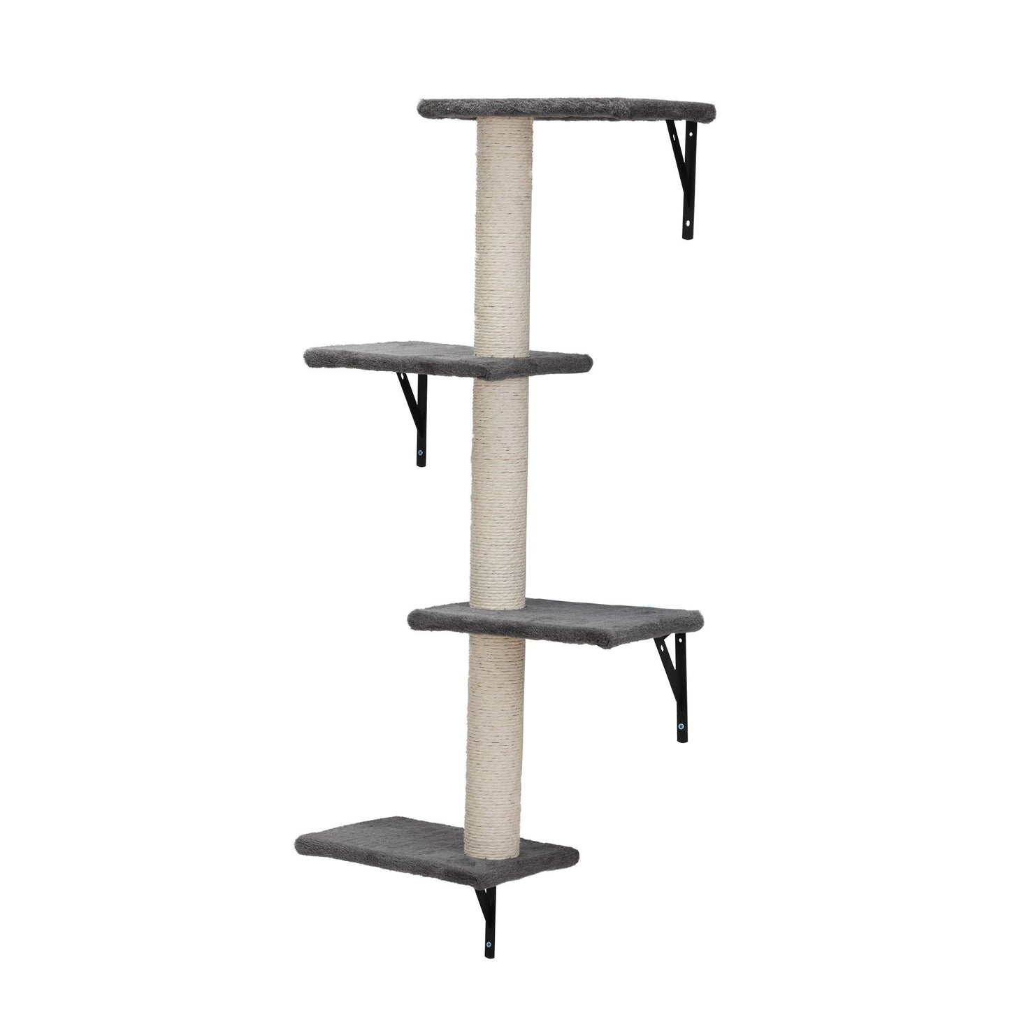 5 Pcs Wall Mounted Cat Climber Set; Floating Cat Shelves and Perches; Cat Activity Tree with Scratching Posts; Modern Cat Furniture - Discount Msrp 