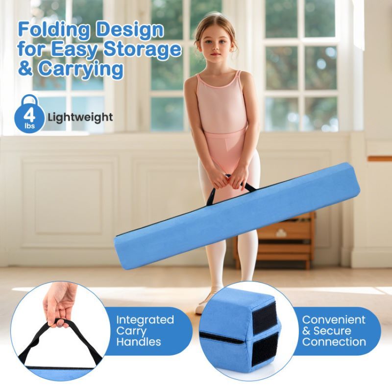 Folding Balance Beam with Removable Suede Cover - Discount Msrp 