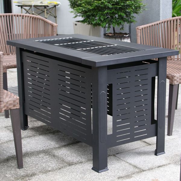 fire pit multifunctional chinese hibachi cooking tea bbq grill patio grill stove table outdoor furniture heating patio - Discount Msrp 