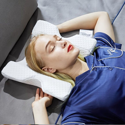 1pc Sleeping Pillow Couple Pillow Arm Pillow Slow Rebound Pressure Cuddle Pillow Memory Foam Travel Arched Shaped U Pillow Providing Comfort And Support Curved Pillow For Couples - Discount Msrp 