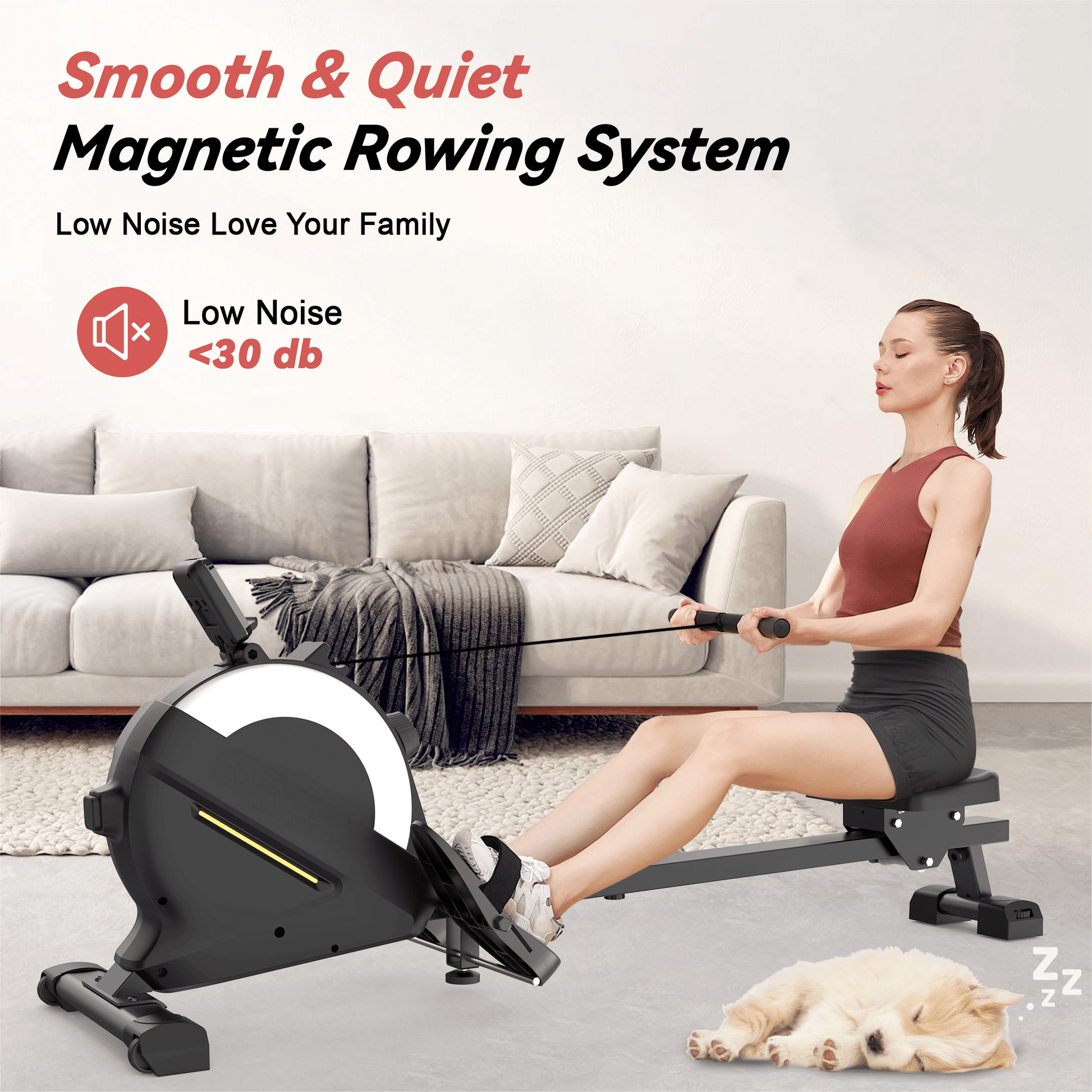 Rowing Machines for Home, Magnetic Rowing Machine with 77lbs High Resistance Rowing Machine,16 Levels of Quiet Resistance,Rower Machine for Home Row Machine,App Compatible,LCD Monitor - Discount Msrp 