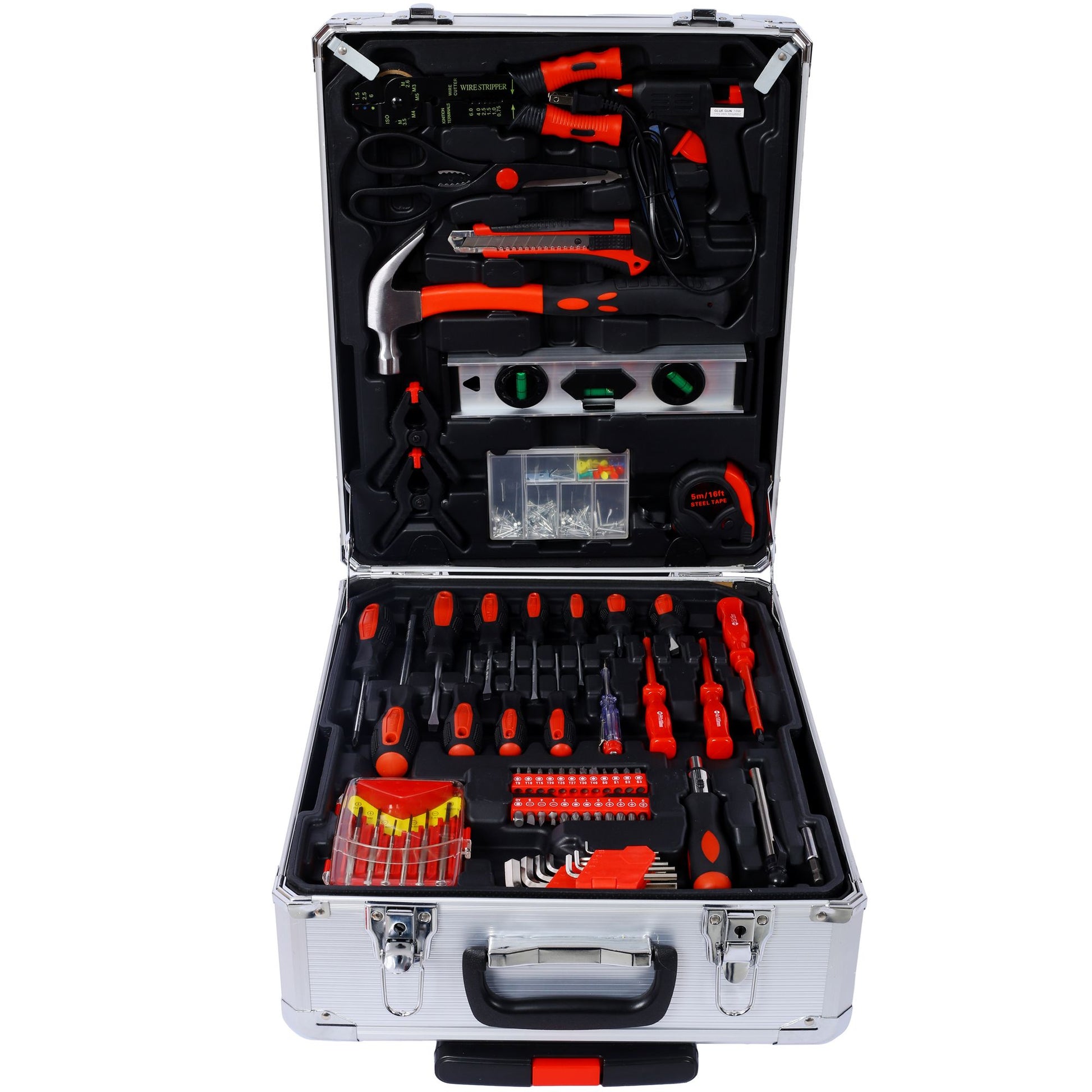 899pcs Home Repair Tool Set Kit for Men, Toolbox Storage Case with 4 Drawers, General Household Tool Kit with Rolling Tool Box, Tool Set Kit for Maintenance, Garden, Homeowner, Handyman ,silver case - Discount Msrp 