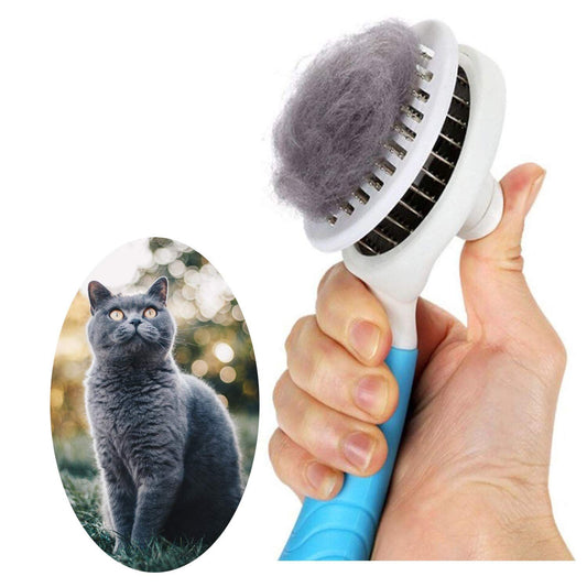 Cat Grooming Brush; Self Cleaning Slicker Brushes for Dogs Cats Pet Grooming Brush Tool Gently Removes Loose Undercoat; pet grooming - Discount Msrp 