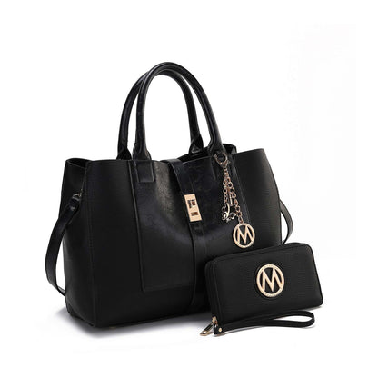 MKF Collection Yola Satchel Bag with Wallet Vegan Leather Women by Mia K - Discount Msrp 