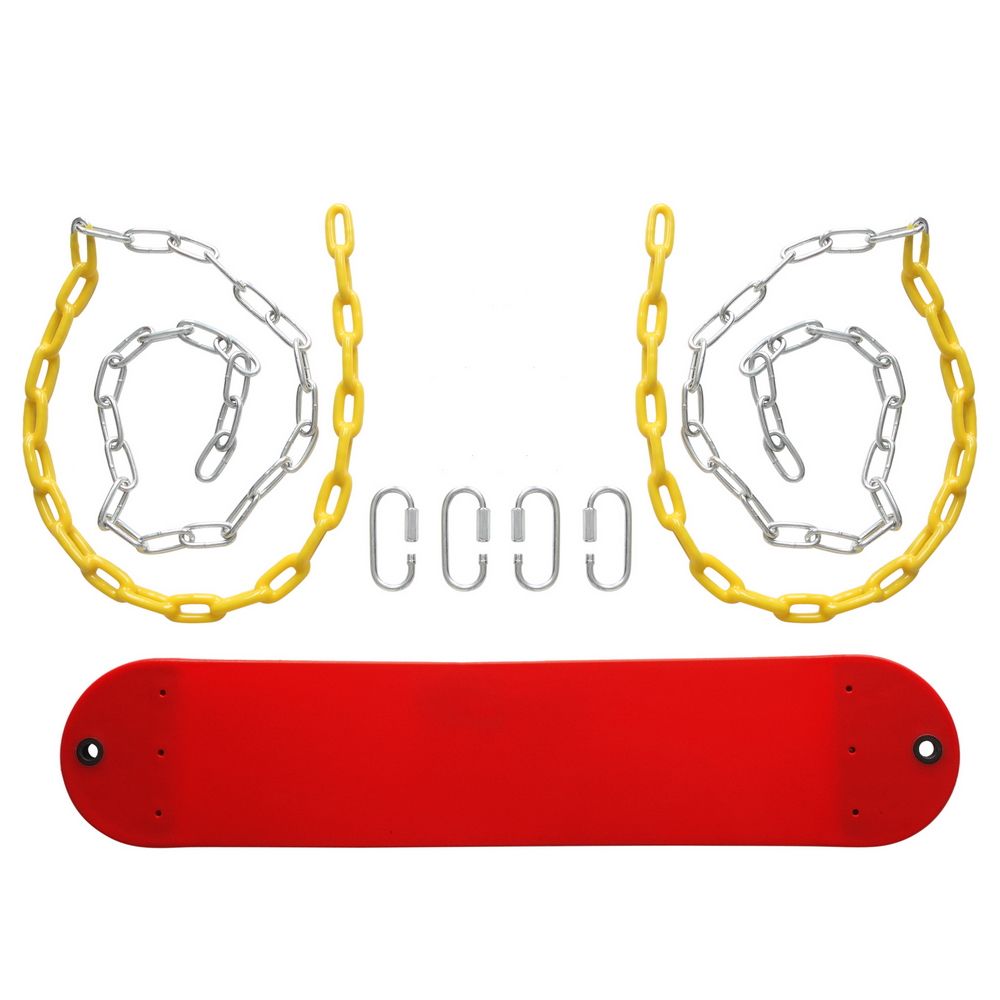 Heavy Duty Swing Seat Set Accessories Replacement Swings Slides Gyms Outdoor Red - Discount Msrp 