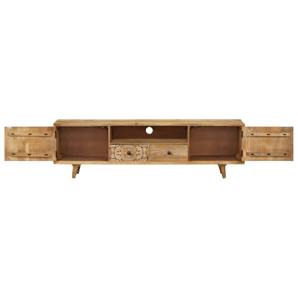 TV Stand 55.1"x11.8"x15.7" Solid Wood Mango - Discount Msrp 