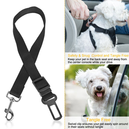 2Pcs Pet Dog Seat Belt Leash Adjustable Pet Dog Cat Safety Leads Harness - Discount Msrp 