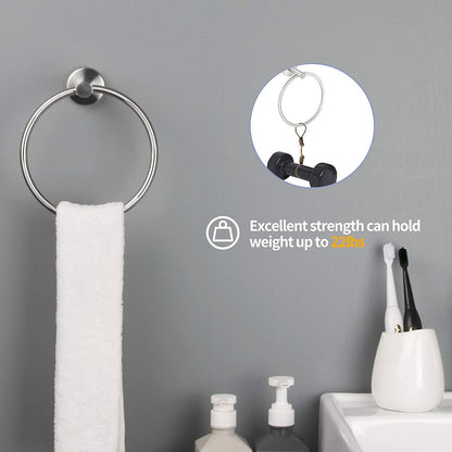6 Piece Stainless Steel Bathroom Towel Rack Set Wall Mount RT - Discount Msrp 