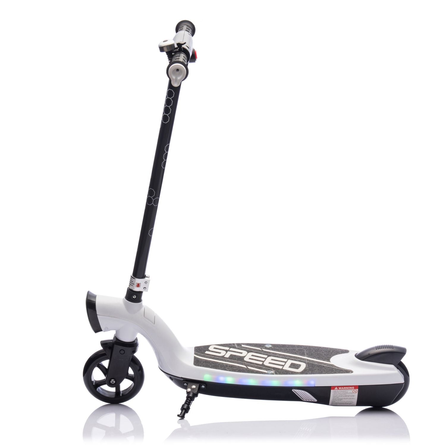 Kids Ride On Electric Scooter With Kickstand,Scooter Bell,Faster Speed And Longer Usage Time,Rear Brake,Wider Pedal,Non-Slip Handle,Colorful LED Lights,5.59-6.84 MPH For Kids 6+. - Discount Msrp 