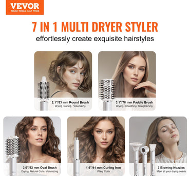 VEVOR Hair Dryer Brush 7-in-1 Professional Multi Styler for Drying Volumizing - Discount Msrp 