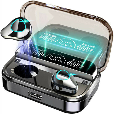 TWS Wireless Earbuds Bluetooth 5.0 Waterproof Headset Headphones Bluetooth Earphones Sport Waterproof Headset - Discount Msrp 