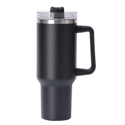 40oz large capacity tumbler With Handle And Straw Lid, Insulated Reusable Stainless Steel Water Bottles Travel Mug Coffee Cup car cup water cup For Men Women Outdoor Camping Driving, gift - Discount Msrp 
