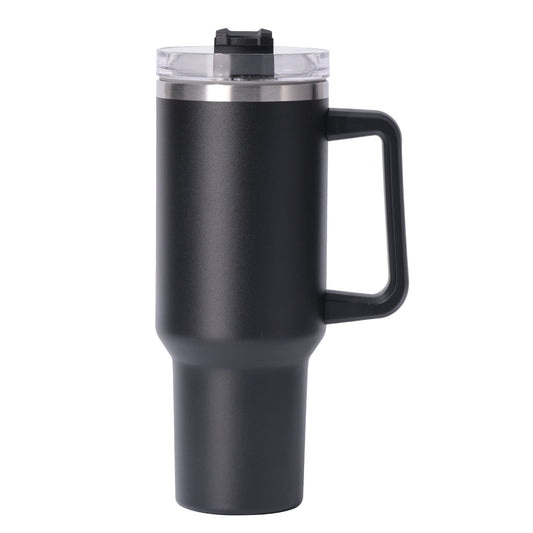 40oz large capacity tumbler With Handle And Straw Lid, Insulated Reusable Stainless Steel Water Bottles Travel Mug Coffee Cup car cup water cup For Men Women Outdoor Camping Driving, gift - Discount Msrp 
