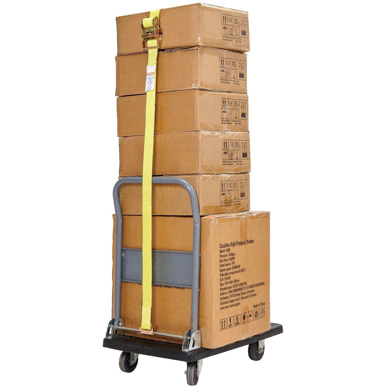 Ratchet Tie Down Straps (8PK), 4400 lb Break Strength, E-Track Endless Ratchet with 8 Premium 2" x 15' Rachet Tie Downs Heavy Duty, for Moving Securing Cargo, Appliances, Lawn Equipment - Discount Msrp 