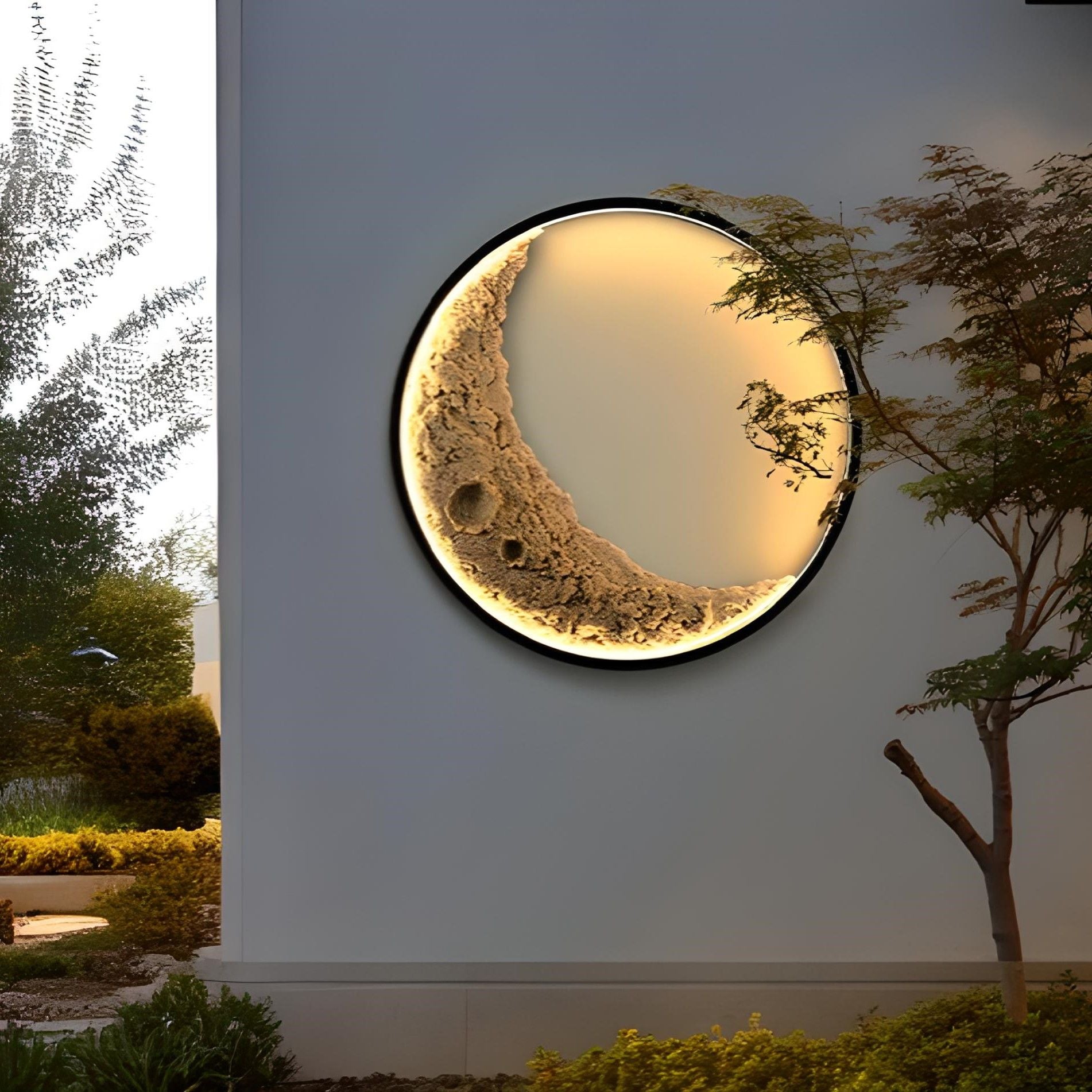 3D Moon Indoor & Outdoor Wall Lamp, Moon Lamp, Wall Decorations, Waterproof outdoor wall lights - Discount Msrp 