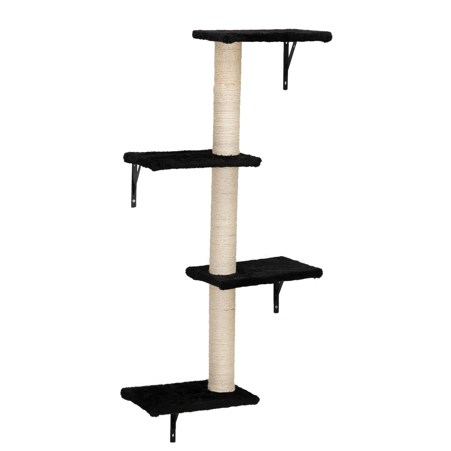 5 Pcs Wall Mounted Cat Climber Set; Floating Cat Shelves and Perches; Cat Activity Tree with Scratching Posts; Modern Cat Furniture - Discount Msrp 