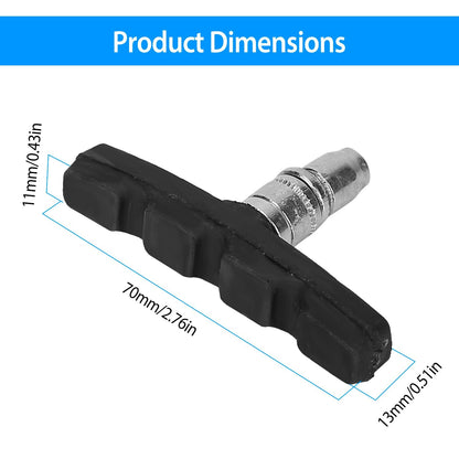 5 Pairs V Bike Brake Pads Road Mountain Bicycle V-Brake Blocks Set 70mm Non-Slip V Bicycle Stop Caliper - Discount Msrp 